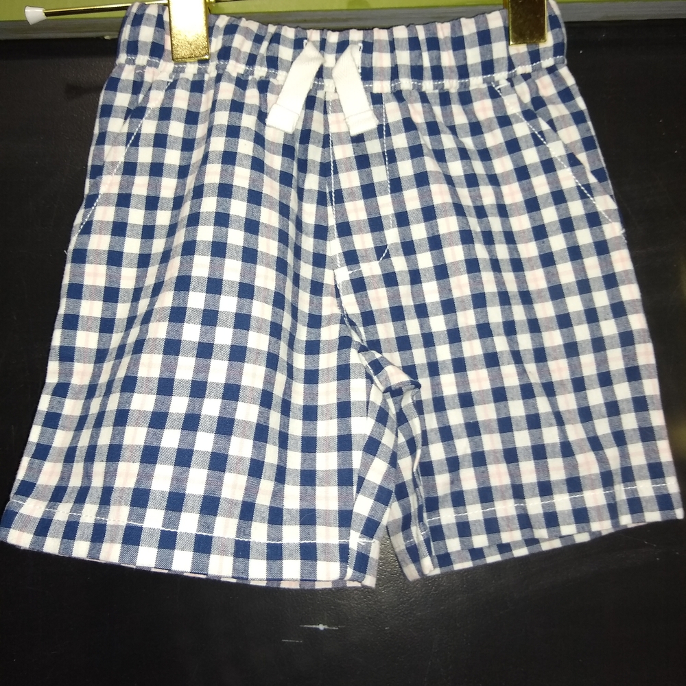 Child of Mine Blue and White Checkered Shorts